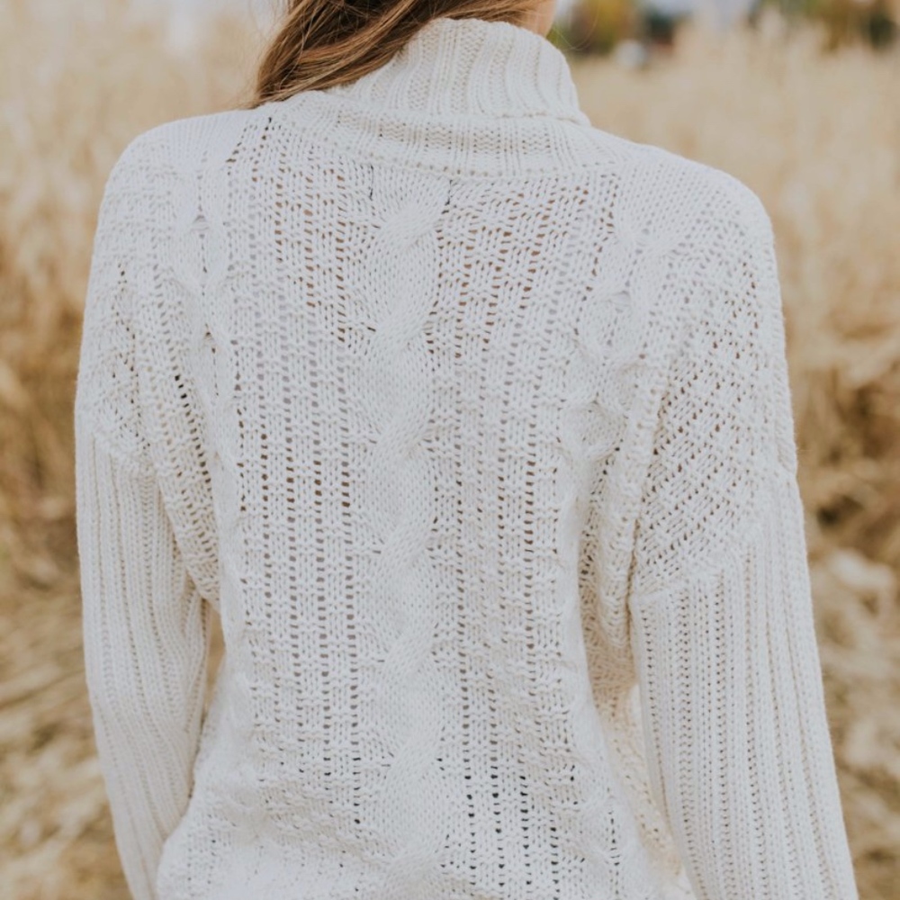Loose Cable Knit Sweater | Roolee | 3x - Picture 3 of 5